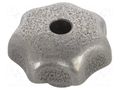 Knob; Ø: 40mm; cast iron; Ømount.hole: 8mm; DIN 6336 ELESA+GANTER DIN6336-GG-40-B8-B