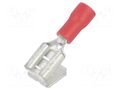 Terminal: flat; 6.3mm; 0.8mm; female/male; 0.5÷1mm2; crimped; red VOGT 3925S