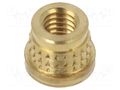 Threaded insert; brass; M3,5; BN 37901; L: 4.1mm; for plastic TAPPEX KVT-073M3.5