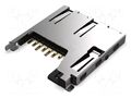 Connector: for cards; microSD; push-push; SMT; gold flash; PIN: 8 GCT MEM2061-01-188-00A