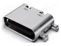 Connector: USB C; socket; SMT; PIN: 16; horizontal; USB 2.0; 5A GCT USB4500-03-1-A