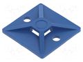 Holder; screw; polyamide; UL94HB; blue; Tie width: 4.7mm; L: 28mm HELLERMANNTYTON MCMB4-PA66MP-BU