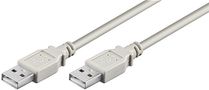 USB 2.0 Hi-Speed cable 3 m, grey, 3 m - USB 2.0 male (type A) > USB 2.0 male (type A) 93376