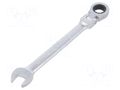 Wrench; combination spanner,with ratchet,with joint; 13mm PG TOOLS PG-T094