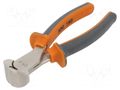 Pliers; end,cutting; anti-slip handles,satin; 160mm PG TOOLS PG-T477