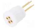 Socket: transistors; PIN: 4; TO18; THT; gold-plated; PTFE FISCHER ELEKTRONIK TF184