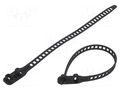 Cable tie; multi use; black; polyurethane thermoplastic TPE-U HELLERMANNTYTON SRT26011-TPU-BK