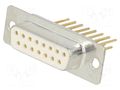 Connector: D-Sub; PIN: 15; socket; female; wrapped connections Deltron AG DTS15SW3/2