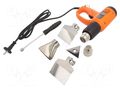 Electric hot shrink gun; 2kW; 300l/min@500; 230VAC PG TOOLS PG-PT2000