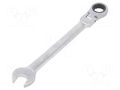 Wrench; combination spanner,with ratchet,with joint; 19mm PG TOOLS PG-T098