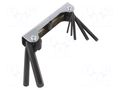 Wrench-set; hex key; Chrom-vanadium steel; 7pcs. PG TOOLS PG-T170