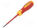 Screwdriver; insulated; slot; SL 2,5; 75mm; 1kVAC; tool steel HÖGERT TECHNIK HT1S902