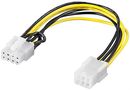 Power Cable/Adapter for PC Graphics Card, PCI-E/PCI Express, 6-Pin to 8-Pin, 0.21 m - PCIe female (6 pin) > PCIe male (8 pin) 93635