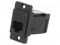 Coupler; DUALSLIM; Cat: 6; 8p8c; RJ45 socket,both sides; angled CLIFF CP30752