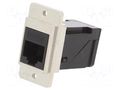 Coupler; DUALSLIM; Cat: 6; 8p8c; RJ45 socket,both sides; angled CLIFF CP30752M3
