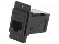 Coupler; DUALSLIM; Cat: 6; 8p8c; RJ45 socket,both sides; angled CLIFF CP30752MB3