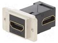 Coupler; HDMI socket,both sides; DUALSLIM; gold-plated; 29mm CLIFF CP30753M3