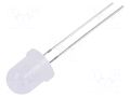 LED; white cold; 8mm; 400mcd; 60°; Front: convex; 3÷15VDC; -30÷85°C OPTOSUPPLY OSW58162A-VV