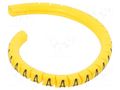 Markers; Marking: A; 1.3÷3mm; PVC; yellow; -30÷60°C; leaded; PA-02 PARTEX PA-02003PV40.A