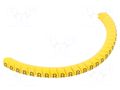Markers; Marking: B; 2.5÷5mm; PVC; yellow; -30÷60°C; leaded; PA-1 PARTEX PA-10003PV40.B