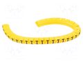 Markers; Marking: T; 2.5÷5mm; PVC; yellow; -30÷60°C; leaded; PA-1 PARTEX PA-10003PV40.T