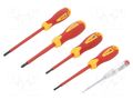 Kit: screwdrivers; insulated; 1kVAC; Phillips,slot; 5pcs. HÖGERT TECHNIK HT1S994