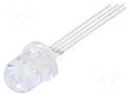 LED; RGB; 8mm; 30°; Front: convex; 3÷15VDC; No.of term: 4; -30÷85°C OPTOSUPPLY OSTAMC8131A-VV