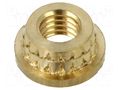 Threaded insert; brass; M3; BN 37905; L: 1.85mm; for plastic TAPPEX KVT-0006M3