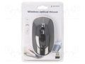 Mouse; black; USB A; wireless,optical; DPI change button; 10m GEMBIRD MUSW-4B-01