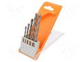 Drill set; for concrete; box; 4mm,5mm,6mm,8mm,10mm; 5pcs. PG PROFESSIONAL PG-15.608