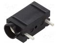 Connector: 4mm banana; socket; 10A; 250VDC; black; silver plated DELTRON 571-0100