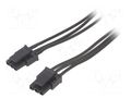 Cable; female-female; PIN: 3; 0.6m; 4A; Insulation: PVC; TLYp ESPE KABX-3PFF-L600