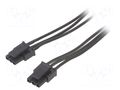 Cable; female-female; PIN: 3; 0.6m; 4A; Insulation: PVC; TLYp ESPE KABX-3PFF-L600