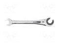 Wrench; flare nut wrench,with ratchet; 17mm; Overall len: 215mm HÖGERT TECHNIK HT1R073