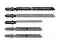 Hacksaw blade-set; wood,metal,jigsaw; 5pcs; Holder: T HÖGERT TECHNIK HT6D690