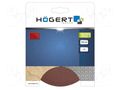 Sanding plate; Granularity: 220; Mounting: bur; Ø125mm; 5pcs. HÖGERT TECHNIK HT8D108