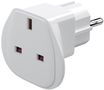 Travel Adapter UK to Europe, white - for connecting devices from the UK (Type G) to sockets in Europe (Type E/F) 94270