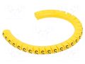 Markers; Marking: S; 2.5÷5mm; PVC; yellow; -30÷60°C; leaded; PA-1 PARTEX PA-10003PV40.S
