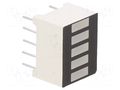 Display: LED; bargraph; red; 35mcd; 12.7x10.1mm; 2.1÷2.5V OPTOSUPPLY OSX05201-R
