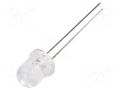 LED; white warm; 8mm; 750mcd; 50°; Front: convex; 3÷15VDC; -30÷85°C OPTOSUPPLY OSM58131A-VV