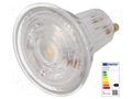 LED lamp; warm white; GU10; 230VAC; 350lm; P: 4.3W; 36°; 3000K ams OSRAM 4058075096622