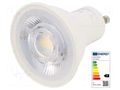 LED lamp; neutral white; GU10; 230VAC; 575lm; P: 6.5W; 4000K ams OSRAM 4058075198791