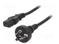 Cable; 3x1mm2; AS/NZS 3112 (I) plug,IEC C13 female; PVC; 5m; 10A LIAN DUNG SN27-3/10/5BK