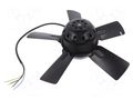 Fan: AC; axial; 230VAC; Ø300x93.5mm; ball; 2650rpm; IP44; black EBM-PAPST A2E300-AA01-01