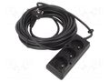 Extension lead; 3x1.5mm2; Sockets: 3; PVC; black; 10m; 16A JONEX PS-370/1.5-10.0BK