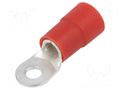 Tip: ring; M4; Ø: 4.3mm; 10mm2; crimped; for cable; insulated; tinned ERKO KOE-4-10/100