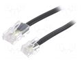 Cable: telephone; RJ11 plug,RJ45 plug; 15m; black Goobay TEL-RJ45/11-BK/15