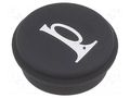 Button; round; Ø21mm; black; 09 EAO 09-0S12.0244