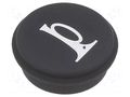 Button; round; Ø21mm; black; 09 EAO 09-0S12.0244
