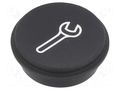 Button; round; Ø21mm; black; 09 EAO 09-0S12.0717